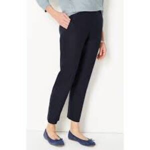 J. Jill Modern Linen Blend Stretch Pull On Crop Pant Sz. XL~Petite Black Casual